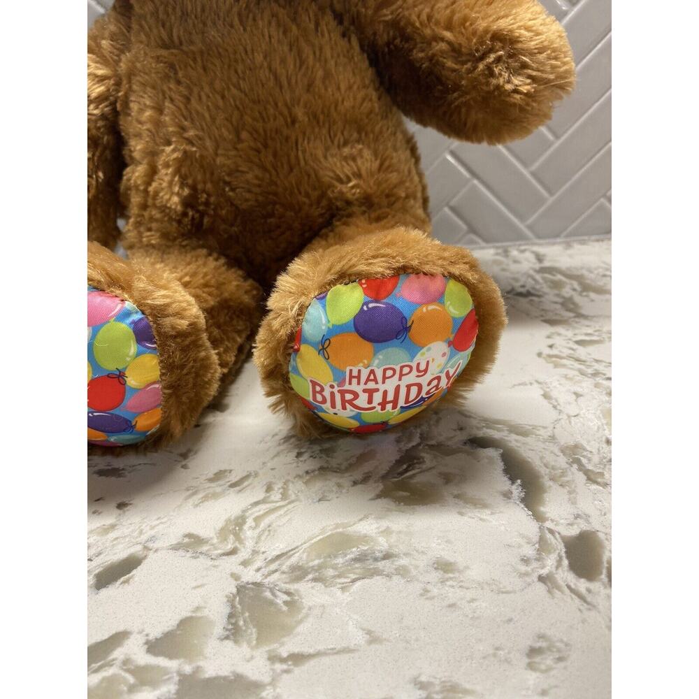 BUILD A BEAR BAB Plush Brown Bear HAPPY BIRTHDAY 15” Child Laughter Voice Box - Picture 2 of 5